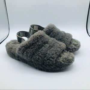 UGG Fluff Yeah‎ Slide Gray  Sheepskin size 8